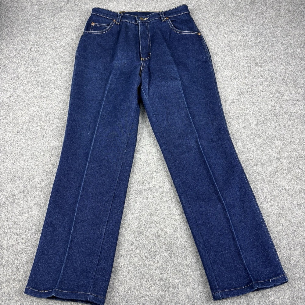 Vintage Lee Jeans‎ Womens 14 Med 29x28 Dark Wash High Rise Riders Tapered 90s
